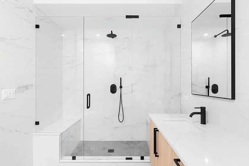 tub-to-shower conversion before and after