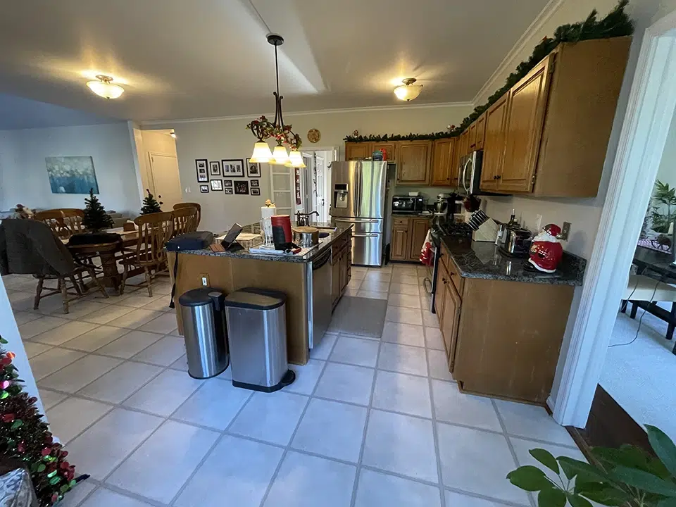 before2 My Kitchen and Bath 2026 blue and white kitchen,two tone blue and white kitchen cabinets,white and blue kitchen