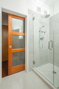 bathroom door ideas: pocket door