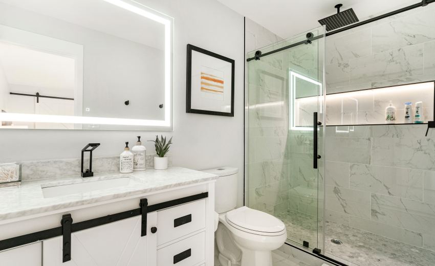 sliding shower glass door