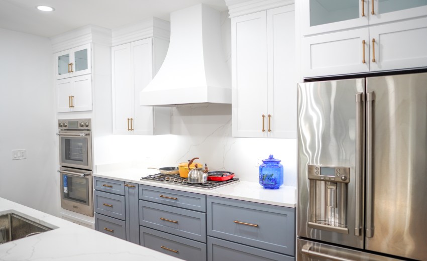 light blue cabinets kitchen- My Kitchen and Bath's Recent Project Completed in Alexandria, Virginia