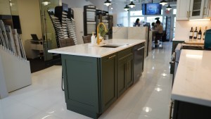 dark green kitchen cabinets