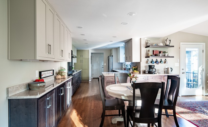 My Kitchen and Bath's recent kitchen remodeling project photos in Vienna, VA - Featuring Taj Mahal Quartzite Countertops and Backsplash