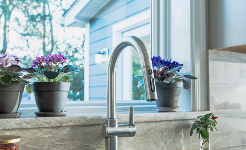 My Kitchen and Bath's recent kitchen remodeling project photos in Vienna, VA - Featuring Taj Mahal Quartzite Countertops and Backsplash