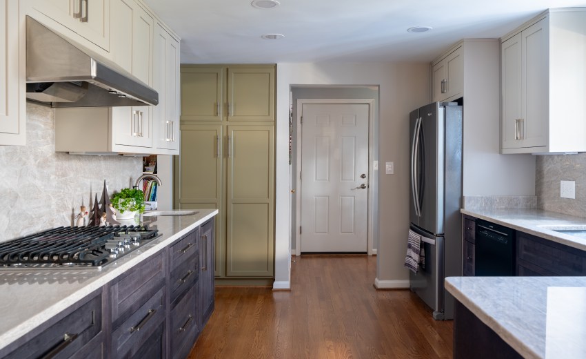 My Kitchen and Bath's recent kitchen remodeling project photos in Vienna, VA - Featuring Taj Mahal Quartzite Countertops and Backsplash