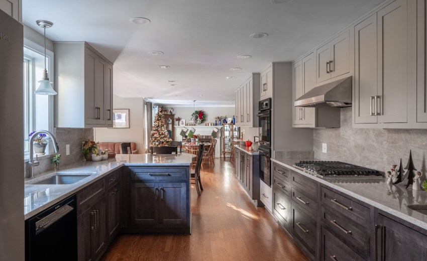 My Kitchen and Bath's recent kitchen remodeling project photos in Vienna, VA - Featuring Taj Mahal Quartzite Countertops and Backsplash