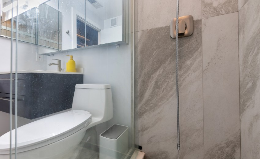 bathroom remodel with floating vanity - My Kitchen and Bath's recent project in Washington D.C.