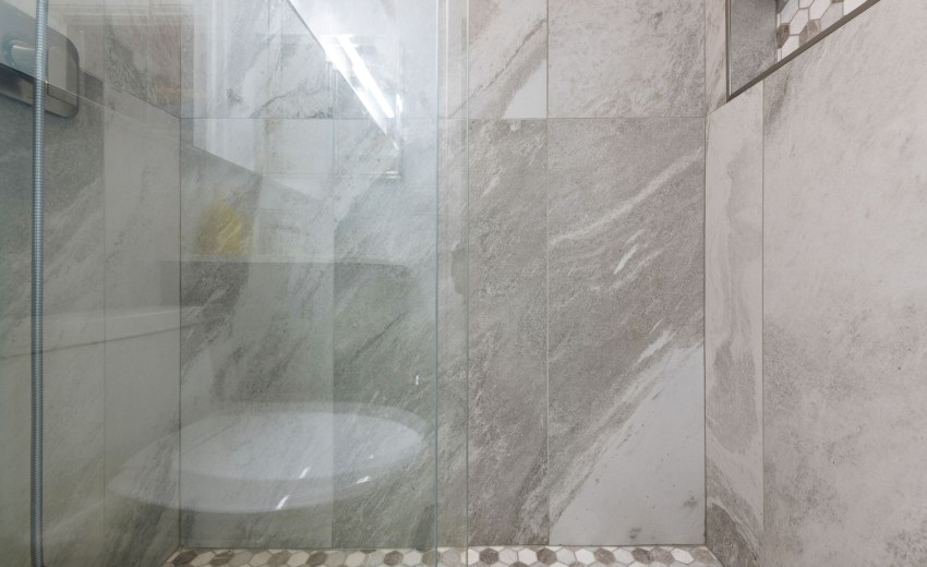 bathroom remodel with floating vanity - My Kitchen and Bath's recent project in Washington D.C.