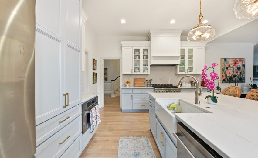 Coastal style kitchen in Alexandria, Virginia - My Kitchen and Bath Alexandria showroom's recent project.