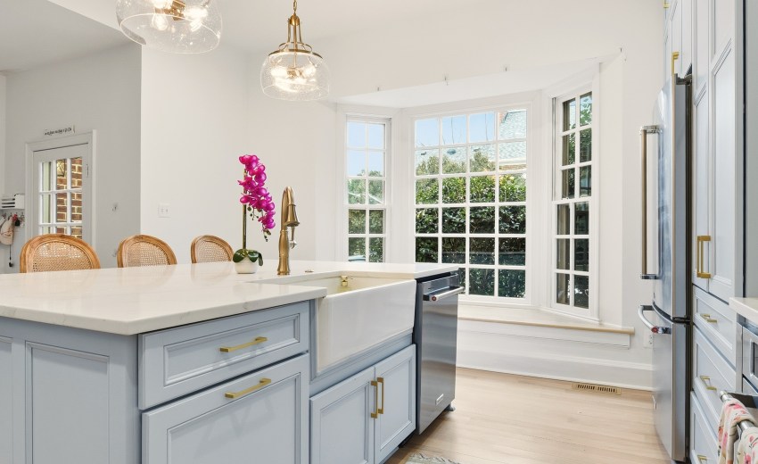 Coastal style kitchen in Alexandria, Virginia - My Kitchen and Bath Alexandria showroom's recent project.