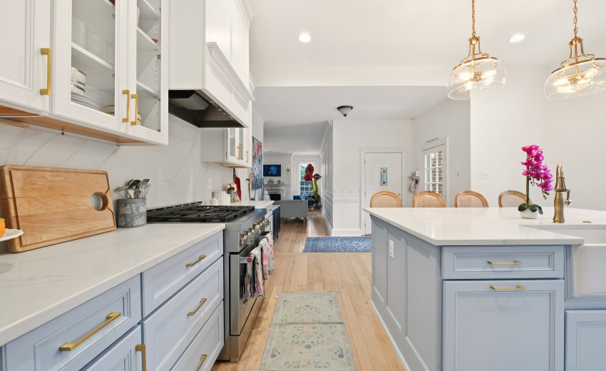 Coastal style kitchen in Alexandria, Virginia - My Kitchen and Bath Alexandria showroom's recent project.