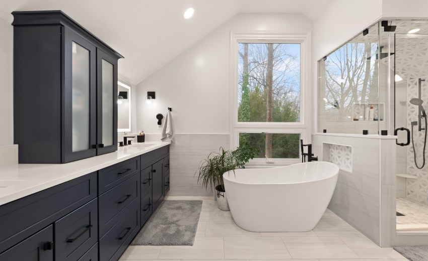 Custom Steam Shower Bathroom Remodel in Reston, VA - My Kitchen and Bath's recent bathroom remodel project.