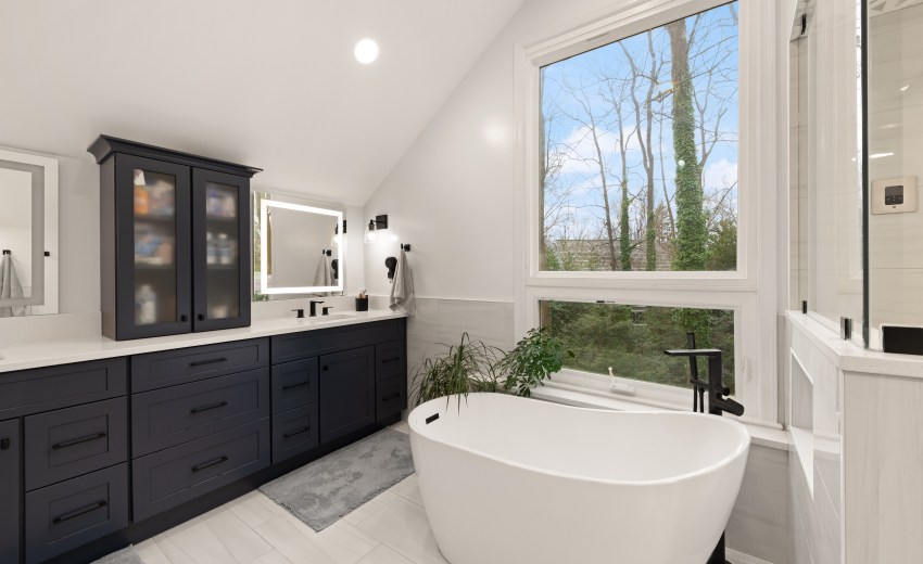 Custom Steam Shower Bathroom Remodel in Reston, VA - My Kitchen and Bath's recent bathroom remodel project.