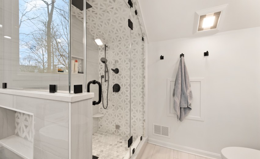Custom Steam Shower Bathroom Remodel in Reston, VA - My Kitchen and Bath's recent bathroom remodel project.
