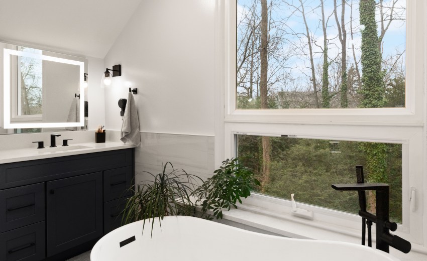 Custom Steam Shower Bathroom Remodel in Reston, VA - My Kitchen and Bath's recent bathroom remodel project.