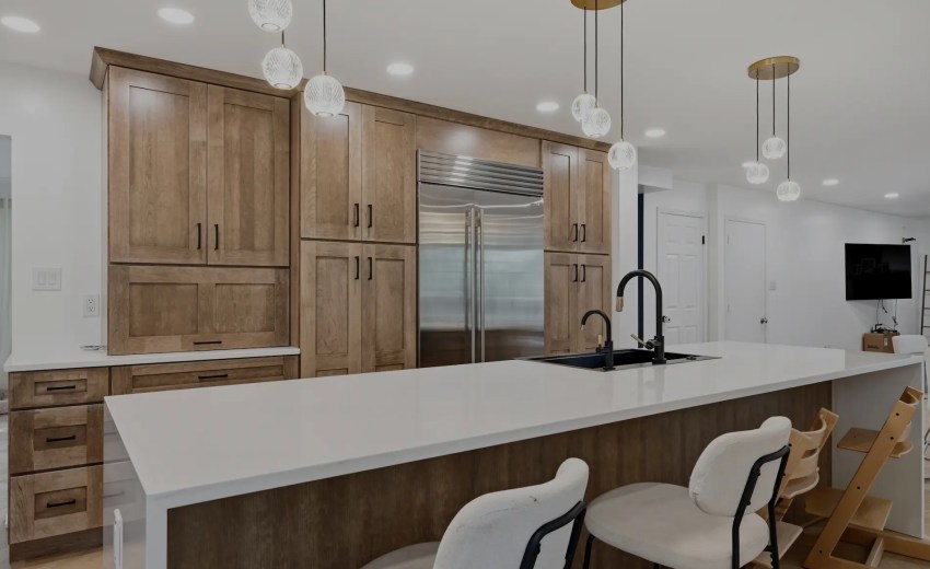 Medallion Gold Line Sonoma Cappuccino cherry - Kitchen Remodel in Herndon, VA - My Kitchen and Bath Herndon