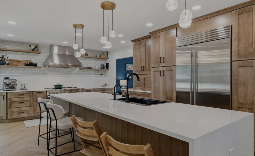 Medallion Gold Line Sonoma Cappuccino cherry - Kitchen Remodel in Herndon, VA - My Kitchen and Bath Herndon